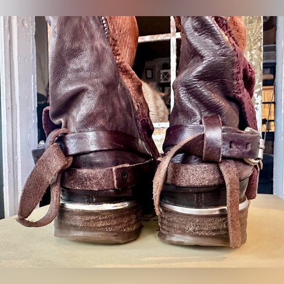 A.S.98 Leather Moto Ankle Boots 717241 Brown EU 38 (US 7.5–8) - Picture 10 of 15